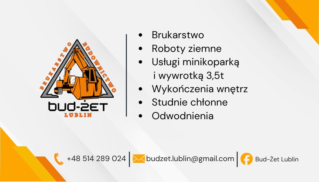 Wizytówka BUD-ŻET — minikoparka i wywrotka do 3,5 t